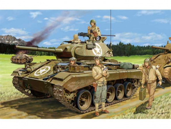 Bronco maquette militaire CB 35069 US M-24 "Chaffee" (Debut de production) avec equipage (Europe 1944-45) 1/35