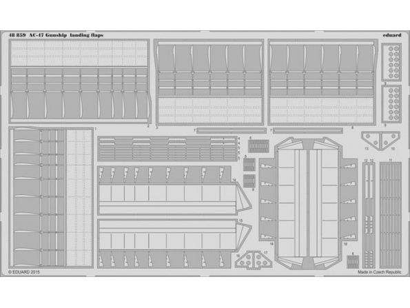 EDUARD photodecoupe avion 48859 Volets d'atterrissage AC-47 Gunship Revell 1/48