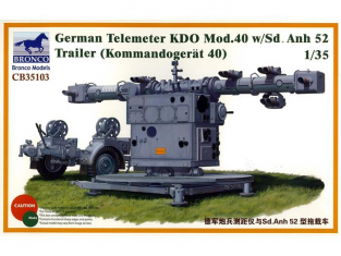 Bronco maquette militaire CB 35103 Telemetre Allemand KDO Mod.40 avec remorque Sd.Anh 52 (Kommandogerät 40) 1/35