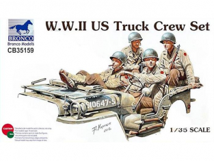 Bronco maquette militaire CB 35159 Equipage US Camion / Jeep WWII 1/35