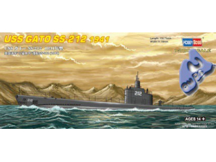 HOBBY BOSS maquette sous marin 87012 USS SS-212 GATO 1/700