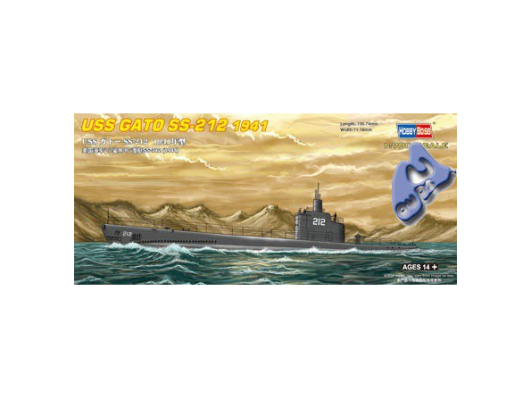 HOBBY BOSS maquette sous marin 87012 USS SS-212 GATO 1/700