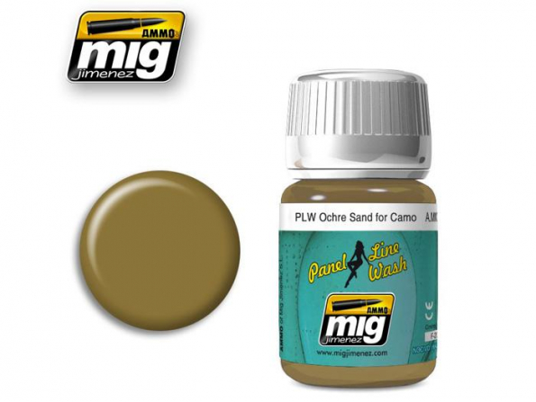 MIG Panel Line Wash 1622 Ochre pour Camouflage sable 35ml