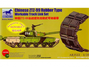 Bronco maquette militaire AB 3533 chenilles réaliste Chinois ZTZ-99 1/35