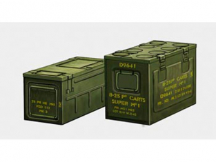 Bronco maquette militaire AB 3512 boîtes de munitions 25 PRD britanniques pour staghound APC 1/35