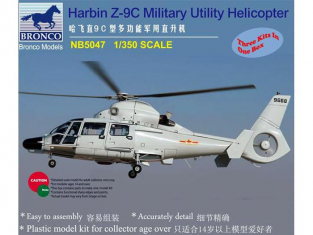 Bronco maquette Helicoptére NB 5047 Harbin Z-9C chinois 1/350