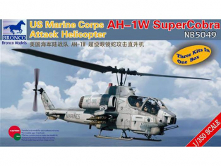 BRONCO maquette helicoptére NB 5049 USMC AH-1W Super cobra 1/350