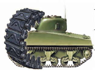 Bronco maquette militaire AB 3560 chenilles réaliste pour Sherman T62 1/35