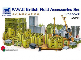 Bronco maquette militaire AB 3562 set d'accessoire de terrain WWII Britanique 1/35