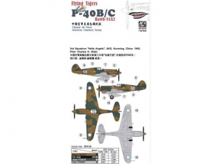AFV Club maquettes avion AR144S01 CURTISS P-40 B/C Tigre Volants 1/144