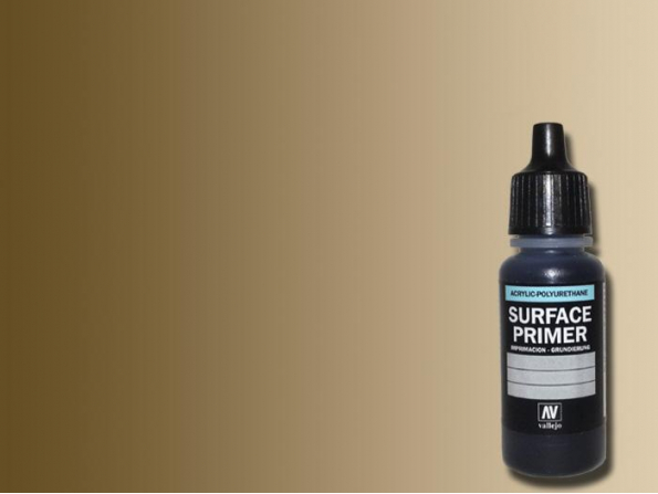 Vallejo Surface Primer 70606 Appret acrylique Polyuréthane Gelbraun RAL8000 17ml