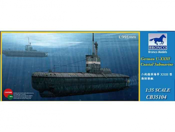 Bronco maquette sous-marin CB 35104 Sous marin cotier U-XXIII 1/35