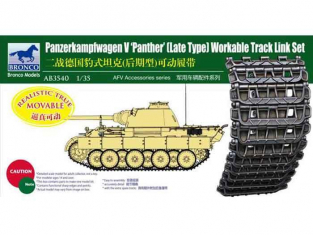 Bronco maquette militaire AB 3540 chenilles réaliste pour Panther V 1/35