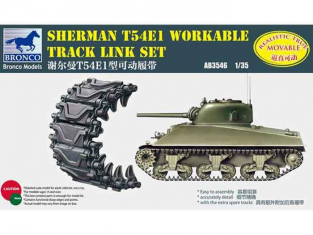 Bronco maquette militaire AB 3513 chenilles réaliste pour Sherman T54E 1/35
