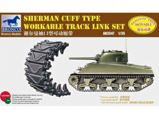 Bronco maquette militaire AB 3547 chenilles réaliste pour Sherman Type manchon 1/35