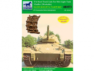 Bronco maquette militaire AB 3573 chenilles réaliste T72 pour M24 Chaffee 1/35