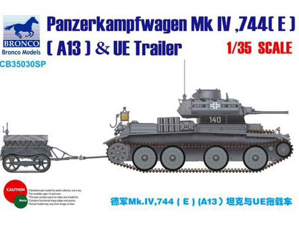 Bronco maquette militaire CB 35030SP Panzerkampfwagen Mk.IV avec remorque citerne 1/35