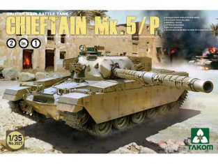 Takom maquette militaire 2027 CHAR DE BATAILLE BRITANNIQUE CHIEFTAIN Mk. 5/P 2 En 1 1/35