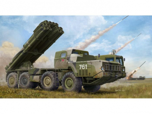 Trumpeter maquettes militaire 01020 SYSTEM LANCE-ROQUETTES MULTIPLE 9A52-2 SMERCH-M Sur Véhicule RSZO 9K58 RUSSE 1/35