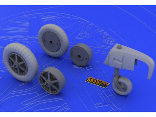 EDUARD Brassin super detaillage 632004 Roues Bf 109E Eduard 1/32