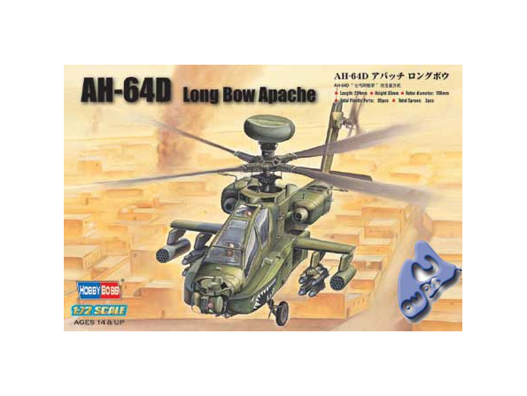 Hobby Boss maquette Helico 87219 AH-64D Apache 1/72