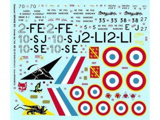 Decalques Berna decals BD32-37 Mirage III French 1/32