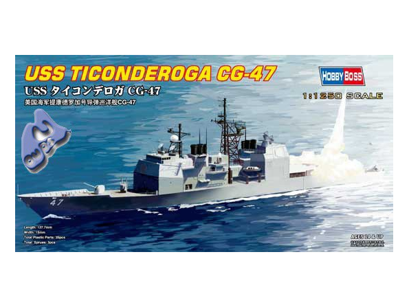 HOBBY BOSS maquette bateau 82501 USS TICONDEROGA CG-47 1/1250