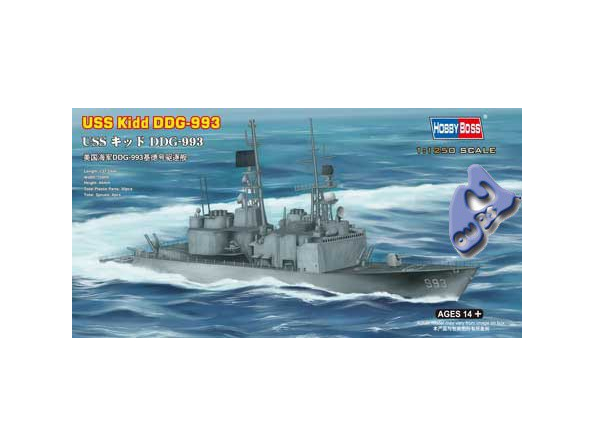 HOBBY BOSS maquette bateau 82507 USS KIDD DDG-993 1/700