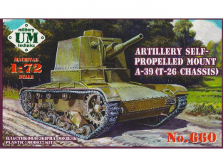 UM Unimodels maquettes militaire 660 A 39 CANON AUTOMOTEUR SOVIETIQUE 1/72