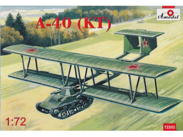 Amodel maquette avion 72202 ANTONOV A-40 KT PROTOTYPE Avec CHAR LÉGER T-60 1/72