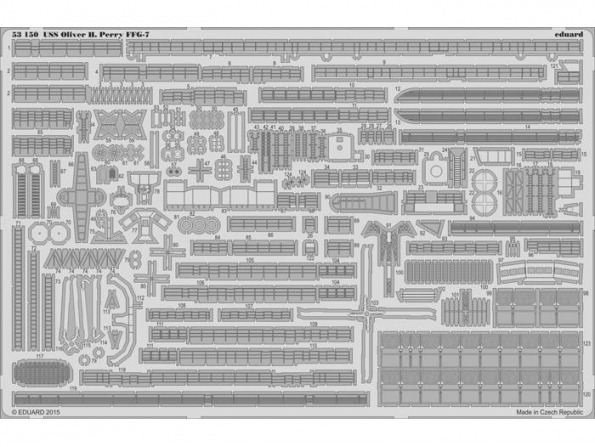 Eduard photodecoupe bateau 53150 USS Oliver H. Perry FFG-7 Academy 1/350