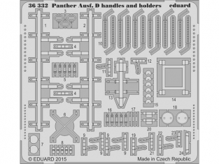 Eduard photodecoupe militaire 36332 Panther Ausf.D Poignées et tenants Tamiya 1/35