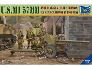 Riich Models maquette militaire RV35019 CANON ANIT-CHARS US M1 57MM (Début De Production) SUR CHASSIS M1A3 1/35