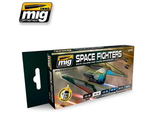 MIG peinture 7131 Set Space Fighters 6 x 17ml