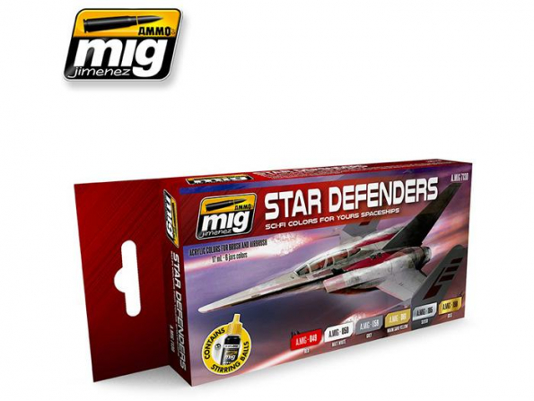 MIG peinture 7130 Set Star Defenders 6 x 17ml
