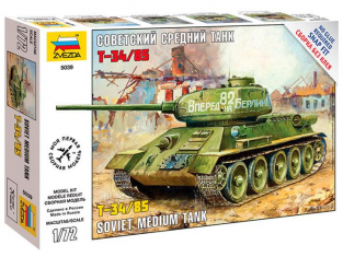 Zvezda maquette militaire 5039 Char Soviétique T-34/85 1/72