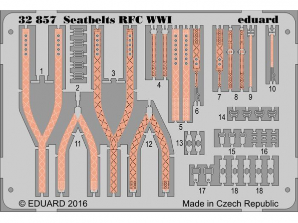 Eduard photodécoupe avion 32857 Harnais RFC WWI 1/32