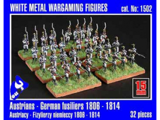 Mirage maquette FIGURINES 1502 Austrians Fusiliers Allemands 15mm