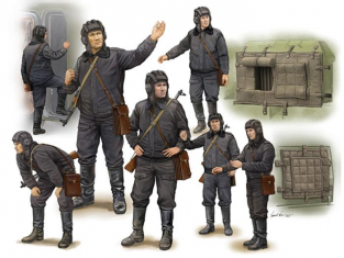 Trumpeter kit personnages 00434 EQUIPAGE SOVIETIQUE Pour Ensemble SCUD B 1/35