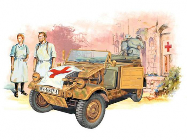 Dragon maquette militaire 6336 Kubelwagen Ambulance avec personnel medical 1/35