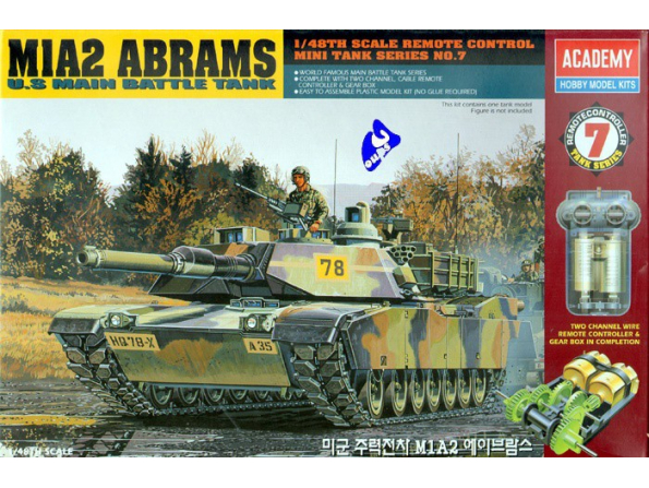 Academy maquette militaire 13002 M1A2 Abrams Motorise 1/48