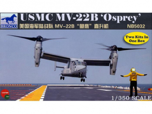 BRONCO maquette avion NB 5032 USMC MV-22 Osprey x2 1/350