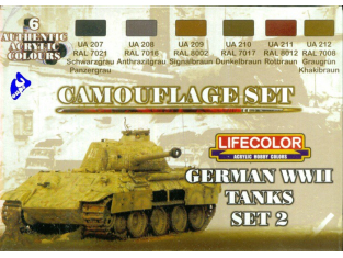 Lifecolor peinture cs03 set camouflage Tank Allemand