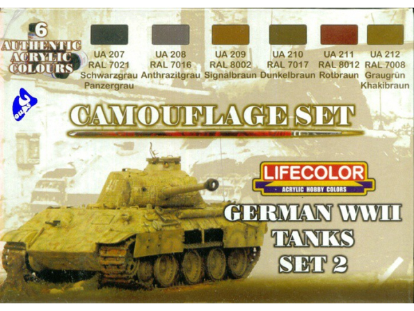 Lifecolor peinture cs03 set camouflage Tank Allemand