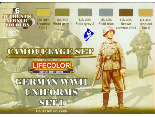 Lifecolor peinture cs04 set camouflage Uniforme Allemand 1