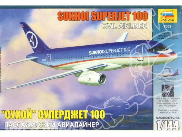 Zvezda maquette avion 7009 Sukhoi Superjet 100 1/144