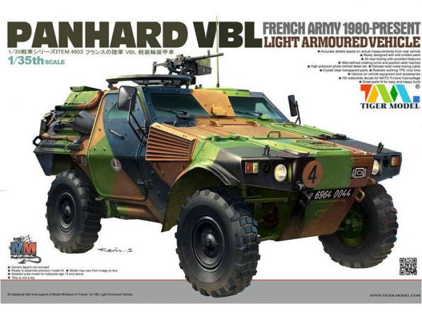 Tiger Model maquette militaire 4603 Panhard VBL Armée Francaise 1/35