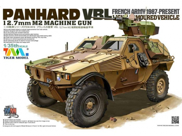 Tiger Model maquette militaire 4619 Panhard VBL avec 12.7mm M2 Machine Gun Armée Francaise 1/35