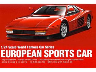 Academy maquette voiture 15526 European sports car Ferrari Testarossa 1/24