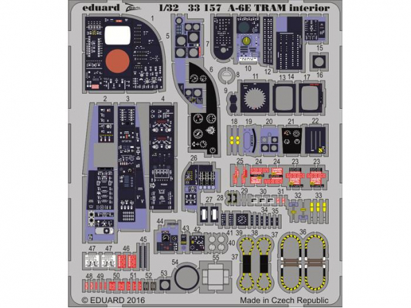 Eduard photodécoupe avion 33157 Interieur A-6E TRAM Trumpeter 1/32